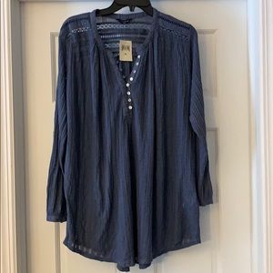 Lucky Boho Peasant Cotton Long Sleeved Top